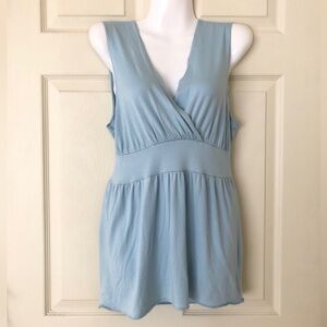 Paul & Joe for Target Sleeveless V-Neck Knit Top Light Blue Size Large